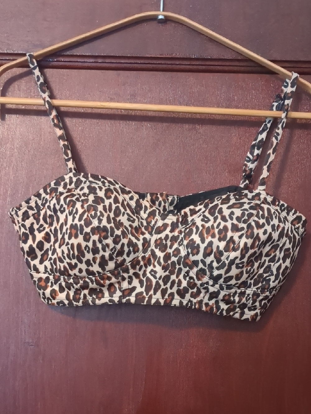 Leopard-Print bustier top